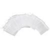 TITA-DONG 100pcs Small Mesh Bags, Mini Mesh Makeup Bags, Exfoliating Mesh Soap Saver Pouch Bag Sack, Drawstring Sheer Organza Bags for Candy Weeding Jewelry White view 1
