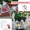 TITA-DONG 100pcs Small Mesh Bags, Mini Mesh Makeup Bags, Exfoliating Mesh Soap Saver Pouch Bag Sack, Drawstring Sheer Organza Bags for Candy Weeding Jewelry White view 3