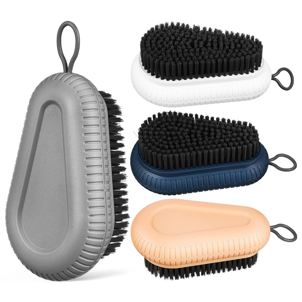 4Pcs Nail Brush for Cleaning Fingernails, Heavy Duty Nail Cleaning , Fingernail Scrub Brush Pedicure Scrubbing tool kit for Men and Women