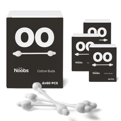 Baby Cotton Swabs by LoveNoobs, 240 pcs, 100% Organic, GOTS Certified, Ultra Soft Ear Swabs for Kids and Babies