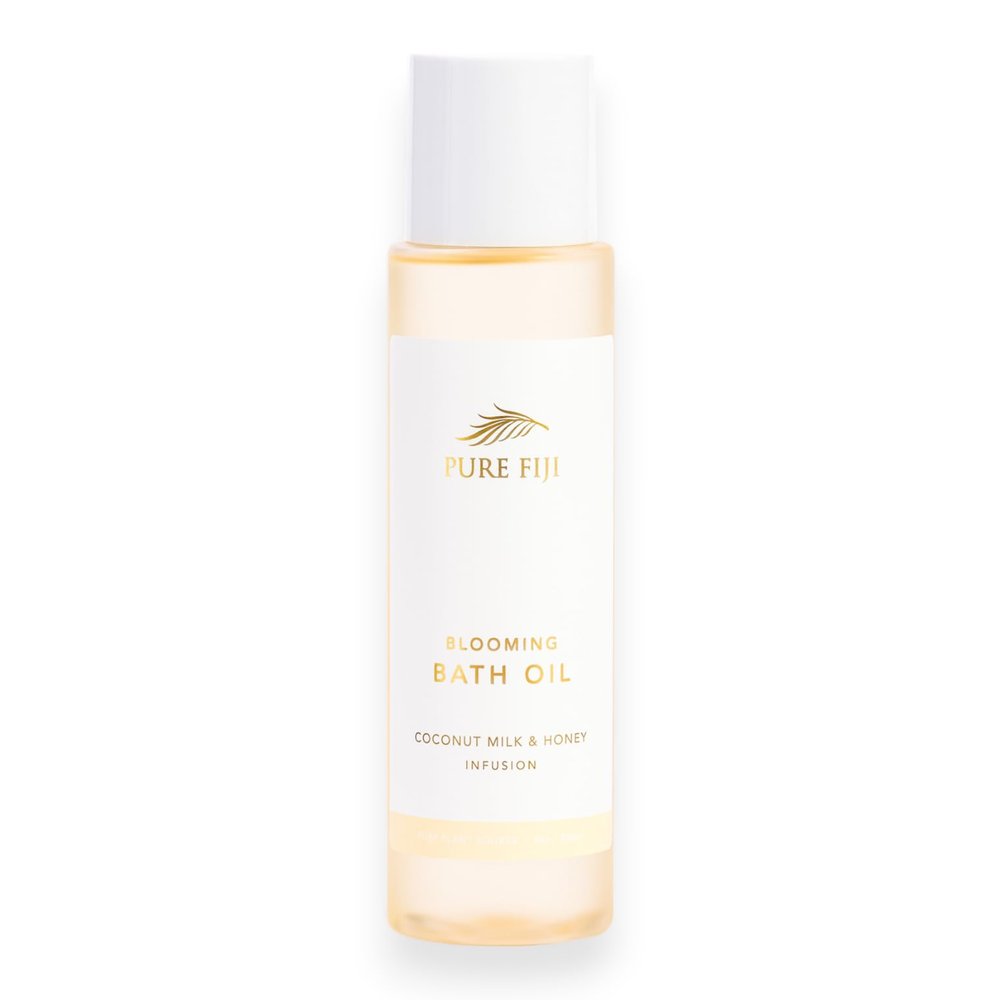 Pure Fiji Bath Oil, Conditioning Body Moisturizer with Natural Ingredients Bath Essential for Women Moisturizing Bath & Body Oil - Coconut Milk & Honey (8oz/236ml)
