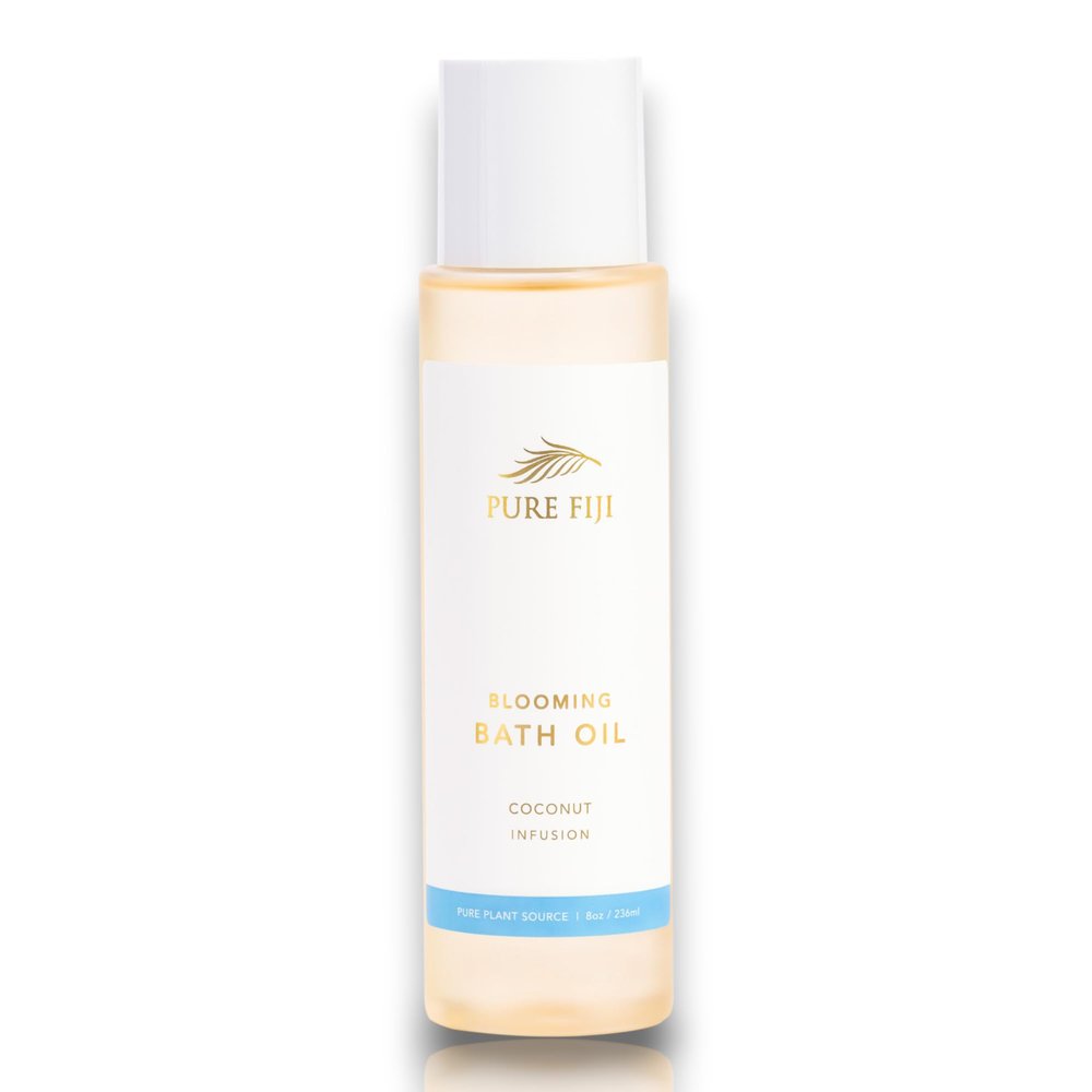 Pure Fiji Bath Oil, Conditioning Body Moisturizer with Natural Ingredients Bath Essential for Women Moisturizing Bath & Body Oil - Coconut (8oz/236ml)