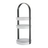 3 Tier Clear Turntable, Round Storage Rack with Integral Handle, Makeup Cosmetic Rack Organizer, Storage Round Stand for Bathroom, Kitchen, Cosmetic, Pantry(Grey) view 1