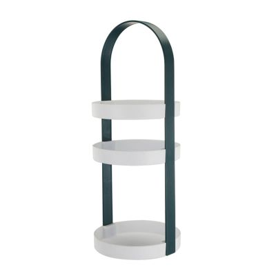 3 Tier Clear Turntable, Round Storage Rack with Integral Handle, Makeup Cosmetic Rack Organizer, Storage Round Stand for Bathroom, Kitchen, Cosmetic, Pantry(Green)