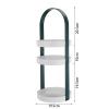 3 Tier Clear Turntable, Round Storage Rack with Integral Handle, Makeup Cosmetic Rack Organizer, Storage Round Stand for Bathroom, Kitchen, Cosmetic, Pantry(Green) view 2