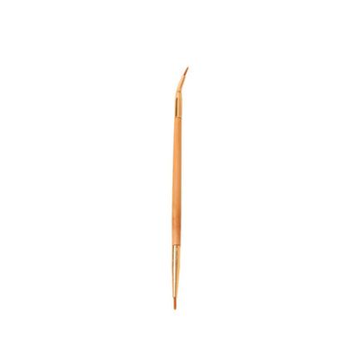 FRCOLOR Professional Makeup Artist Brush Double-ended Eyeliner Lip Liner Bamboo Brush 15cm Beginner-friendly