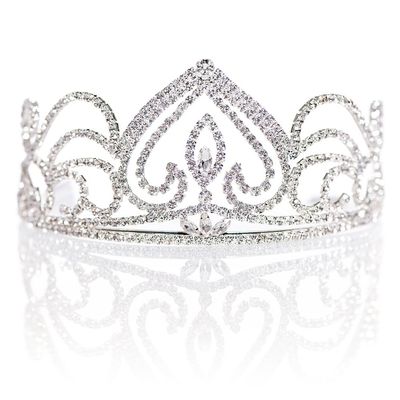 Anderson's Eloise Rhinestone Tiara, 3-Inch Silver Crown with Sparkling Clear Rhinestones for Weddings, Proms, Homecoming, Pageants & Special Events, Adjustable Fit with Comfort Combs