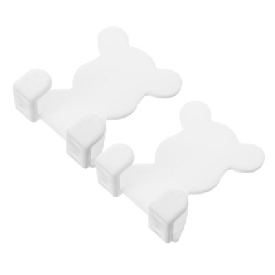 DOITOOL 2pcs shelfs Hooks shavers for Men Razors for Men Razor Brush Holder Stand Wall Mounted Holder Sticky Hook Bracket Shaving Brush Man Stainless Steel Storage Plastic