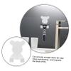 DOITOOL 2pcs shelfs Hooks shavers for Men Razors for Men Razor Brush Holder Stand Wall Mounted Holder Sticky Hook Bracket Shaving Brush Man Stainless Steel Storage Plastic view 3