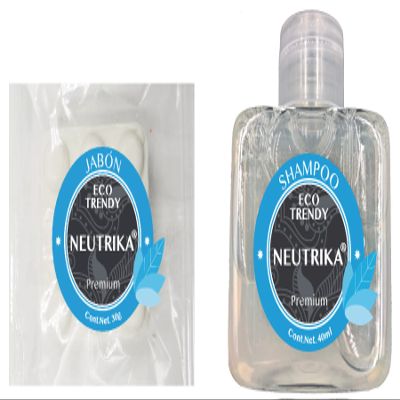 HOTEL AMENITIES SOAP 30g | SHAMPOO 30ml | TRENDY LINE 100 PCS. | Travel size | Free Parabens | Total products 100 pieces