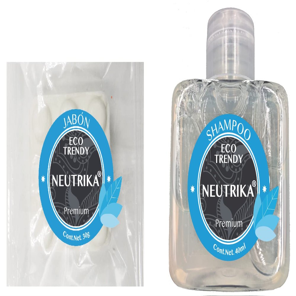 HOTEL AMENITIES SOAP 30g | SHAMPOO 30ml | TRENDY LINE 100 PCS. | Travel size | Free Parabens | Total products 100 pieces