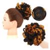 messy bun hair piece Synthetic DreadLock Afro Puff Hair Bun Chignon Drawstring Ponytail Faux Locs Clip In Pony Tail Hairpieces Hair Extensions for Black Women bun hair pieces for women ( Color : 4-27- view 1