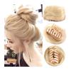 messy bun hair piece Women's Buns Hair Extensions Claw Clip Messy Bun Hair Piece Synthetic Curly Chignon Claw Clip in Ponytail Hairpieces Tousled Updo Hair Extensions bun hair pieces for women ( Color view 2