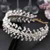 Niiyyjj Pearl Hair Bands Hair Jewelry Rhinestone Headbands Women Tiara Wedding Headpieces Bride Headband HP382-Silver view 2