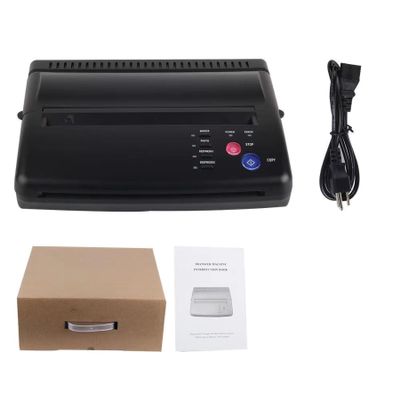 HYQFSAD Machine Tattoo Copier for Tattoo Artists, Mini Black Thermal Transfer Machine for Emporary and Permanent Tattoo Supplies, Inkless Transfer Thermal Copier