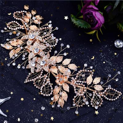 Niiyyjj Bridal Hair Accessories Wedding Bridal Comb Headwear Rhinestone Pearls Headpiece Prom Headdress HP282-G