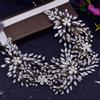Niiyyjj Rhinestone Bridal Headband Alloy Flower Wedding Headpiece Woman Hair Accessories Africa Bride Headdresses HP390-Silver view 3