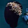 Niiyyjj Hollow Leaf Headband Handmade Bridal Headpiece Woman Wedding Brides Hair Jewelry Bride Head Piece HP438-silver view 2