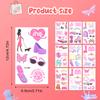 10 Sheets Pink Temporary Tattoos for Girls, 77 Patterns Pink Bachelorette Temporary Tattoos y2k Temporary Tattoos Bach Party Favors Birthday Party Tattoos for Girl view 2