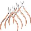4 Packs Cuticle Nipper, Premium Stainless Steel Cuticle Trimmer for Manicure & Pedicure at Home/Spa/Salon[Rose Gold] view 1