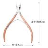 4 Packs Cuticle Nipper, Premium Stainless Steel Cuticle Trimmer for Manicure & Pedicure at Home/Spa/Salon[Rose Gold] view 2