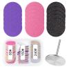 heemeei 72Pcs Sanding Paper Discs and Metal Nail Drill Bit 25mm Replacement Sandpaper Disk for Manicure Pedicure Supplies Tools, Foot File for Dead Skin Foot Callus Remover(80#150#240# Grits) view 1