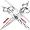 6/7/8/9-inch professional hair clipper set, stainless steel sharp hair clippers, hairdresser specific scissor(7 inches, 2 pieces) view 2
