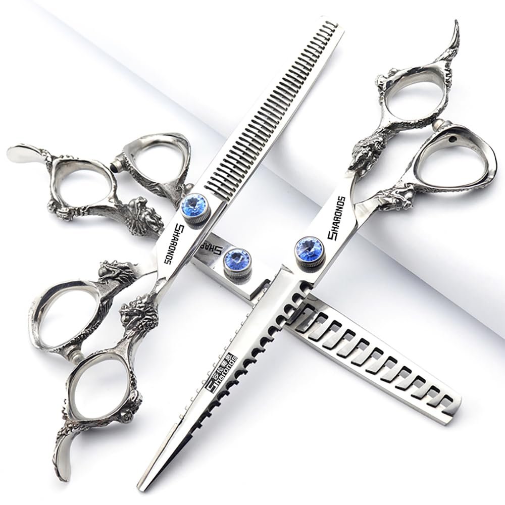 6/7/8/9-inch professional hair clipper set, stainless steel sharp hair clippers, hairdresser specific scissor(7 inches, 3 pieces)