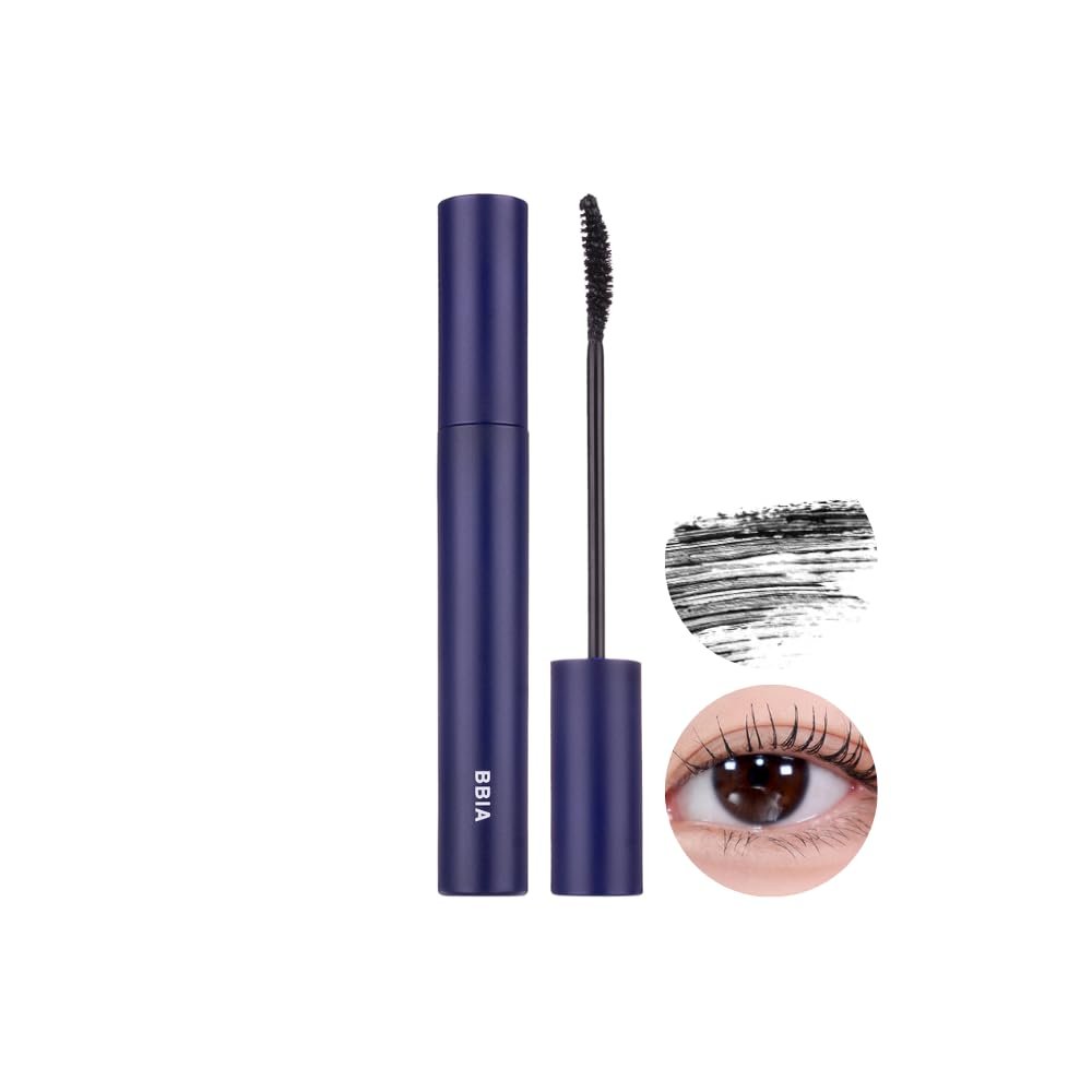 BBIA Never Die Mascara 2 Color  Power Volumizing & Lengthening, Curling, Fixing Lashes, Intense Length, Feathery Soft Full Lashes, No Smudging & Clumping, Waterproof, K-Beauty (01 POWER BLACK)
