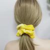 12 Pcs Large Velvet Scrunchies for Thick Long Hair Scrunchies Hair Ties Women Girls Hair Ponytail Holder (Yellow) view 3