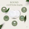 Bella Romani Cotton Rounds Makeup Remover Pads - Pack of 200 - Organic Pads, Lint Free, Eco-Friendly, Compostable, Unique Triple Layers & Ultra Soft - Nail Polish Remover (White, 200) view 3