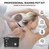 Professional Waxing Kit Wax Warmer Single Pot Wax Heater Machine for Hair Removal, Large Waxing Pot with Non-Stick Easy Clean Pot, 50 Sticks & 20 Collar, for Spa Salon Beauty Esthetician Home (Black) view 2