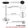 ABCISI Safety Razor Stand,Shaving Brush Stand for Men,Extra Wide Openings,Fits Most Razors and Brushes,Mental view 3