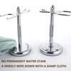ABCISI Safety Razor Stand,Shaving Brush Stand for Men,Extra Wide Openings,Fits Most Razors and Brushes,Mental view 4