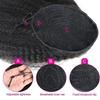 16 Inch Kinky Straight Human Hair Ponytail for Balck Women Yaki Straight Remy Human Hair Drawstring Ponytail Extension 10A Grade Afro Yaki Clip In Pony Tail Hairpiece 120g Natural Color (16 Inch) view 3