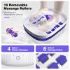 KNQZE Collapsible Foot Spa with Heat, Remote Control, Temperature Control, Bubbles, Pumice Stone, Red Light, Timer, 16 Massage Roller Pedicure Foot Bath Tub Foot Soaker for Feet Stress Relief, Purple view 4