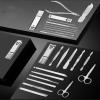 DLUXCA 11-26 Pcs Professional Stainless Steel Nail Clippers Manicure Set Cutter Scissor Cuticle Nipper Nail Tools Set Travel Case Kit (Color : A, Size : 21pcs) view 3