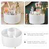 Alipis Makeup Brush Holders for Vanity Spinning Organizer Mirror Included Multi-functional Pencil Container view 2