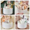 Alipis Makeup Brush Holders for Vanity Spinning Organizer Mirror Included Multi-functional Pencil Container view 3