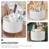Alipis Makeup Brush Holders for Vanity Spinning Organizer Mirror Included Multi-functional Pencil Container view 4