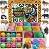 Bath Bombs for Kids with Surprise Inside- 12 pk Kids Bath Bombs with Jungle Toys, Organic, Natural, Skin-Moisturizing Bubble BathBombs. Birthday Gifts for Boys, Girls, Toddlers view 1