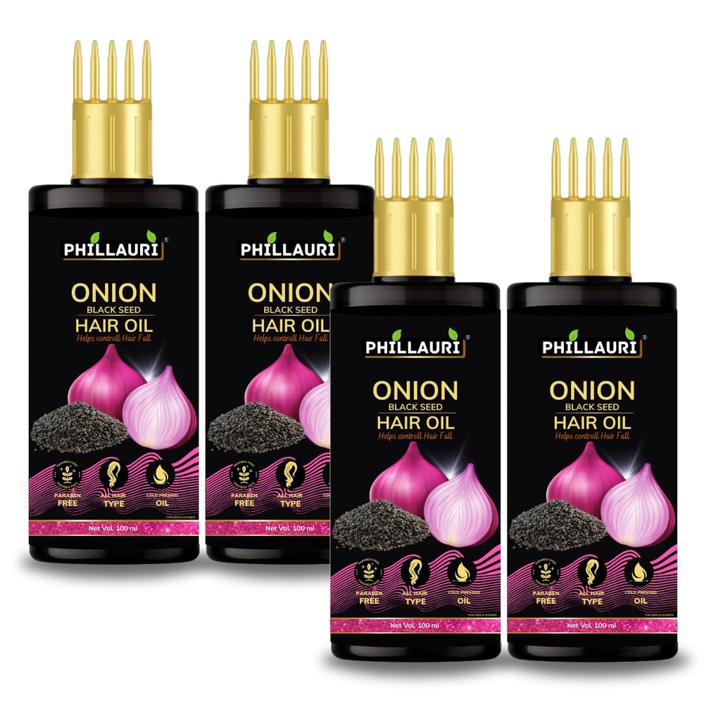 Advansed Black Seed Onion Hair Oil for Hair Growth and Hair Fall Control Hair oil (100ml) pack of 4