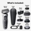 Braun Series 7 7032cs Flex Electric Razor for Men, Wet & Dry, Electric Razor, Rechargeable, Cordless Foil Shaver with Beard Trimmer and Charging Stand, Silver view 2