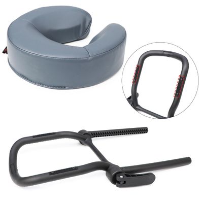 Master Massage Universal Simplicity Adjustable Massage Table Face Cradle and 3.8 Inch Universal Face Cushion/Face Pillow Set - Massage Table/Massage Chair Headrest Platform Set (Purple)