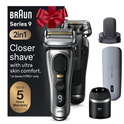 Braun Series 9 PRO+ Electric Shaver, Shaving Kit with 5 Pro Shave Elements and ProComfort Head, SmartCare Center