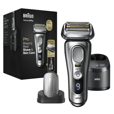 Braun Series 9 Pro 9487cc Electric Razor for Men, Wet & Dry, Rechargeable, Electric Shaver with Clean & Charge Station and ProCare Attachment, Holiday Gifts for Men