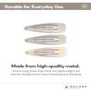 Heliums Large Snap Hair Clips - Dark Brown - 2.7 Inch Metal Hair Barrettes for Women, Metallic Snap Clips - 8 Count view 3