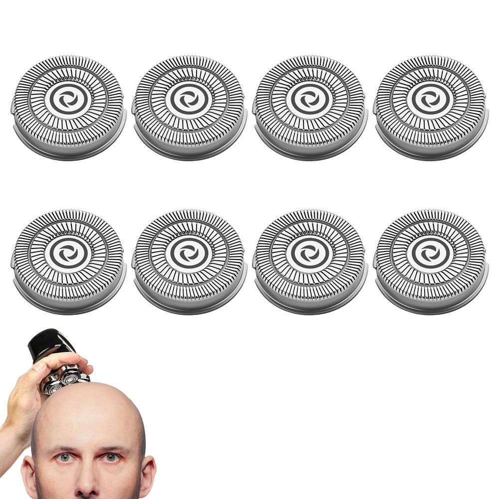 Shaver Replacement Blades compatible Skull Shaver for Pitbull Gold PRO/Pitbull Platinum Pro Shaver Heads (8 pcs)