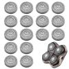 16 shaver replacement heads, compatible with Skull shaver Pitbull Gold PRO shaver replacement blades 4 heads view 1