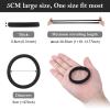 150PCS Hair Ties for Women Girls, Seamless Thick Black Hair Band, Elastic No Damage Ponytail Holder view 3